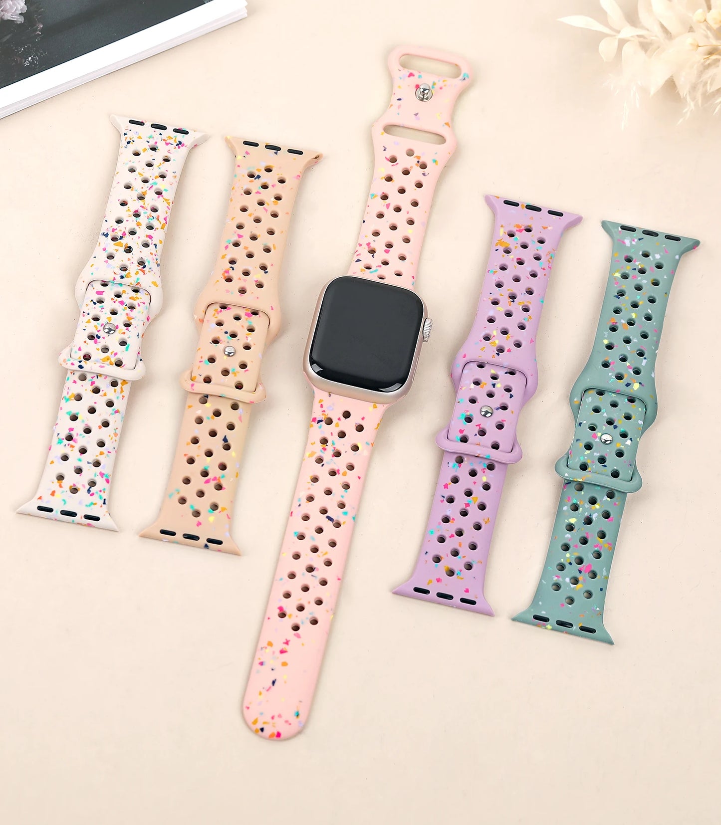 Soft Confetti Silicone Band for Apple watch