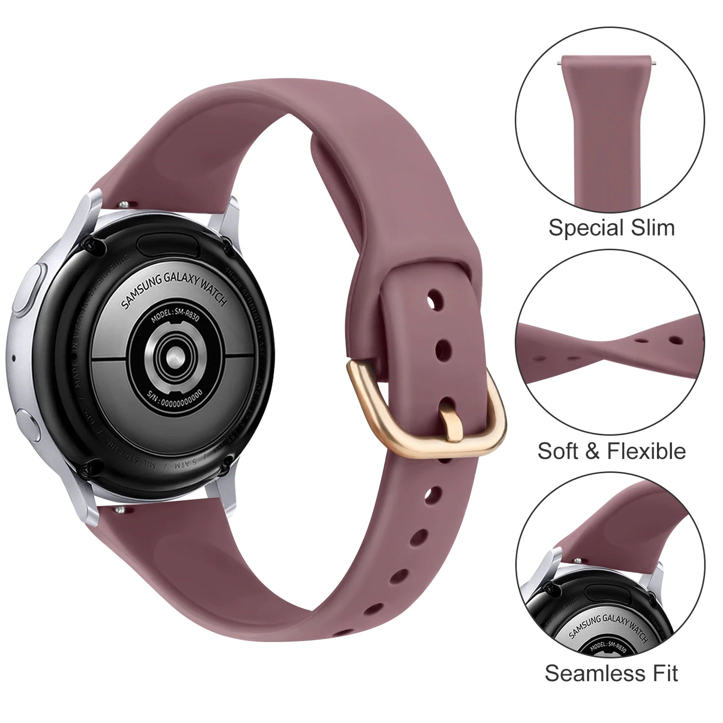 Slim Silicone Strap For Samsung Galaxy Watch