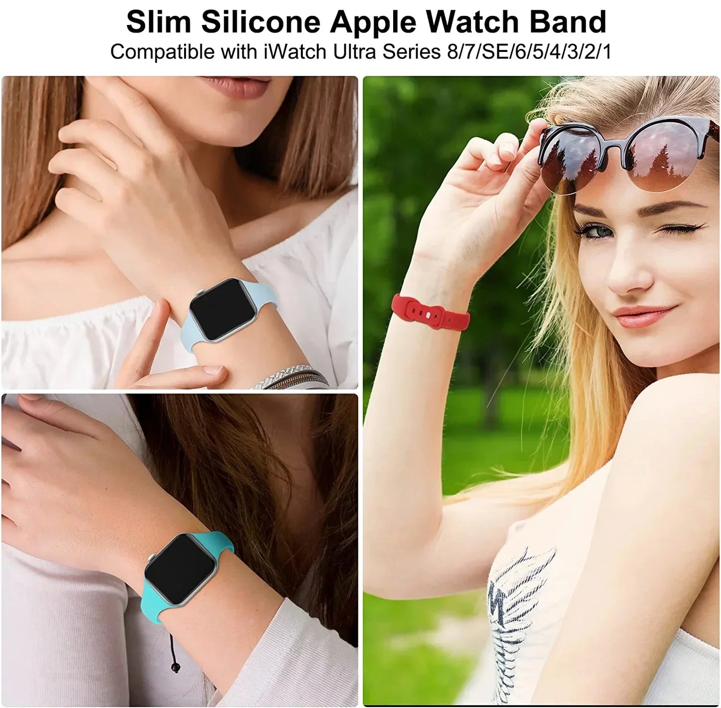 Silicone loop For Apple Watch Band